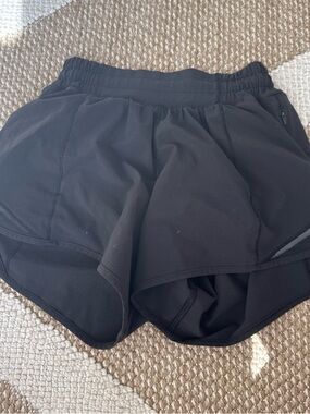 Lululemon Speed Up 4” Black Women's Layered Active Shorts
